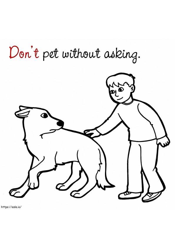Dont Pet Without Asking coloring page