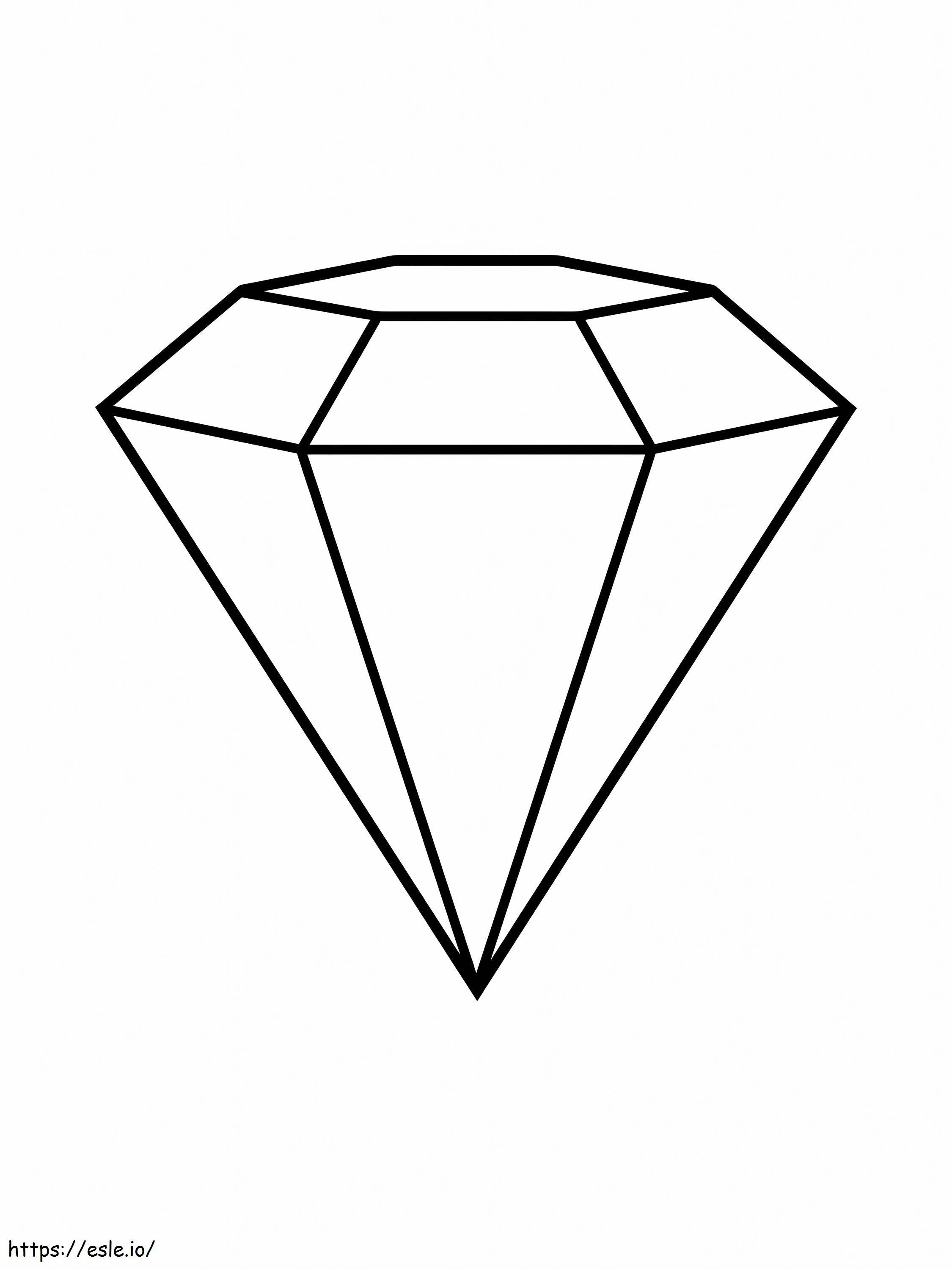 Diamante fácil para colorear