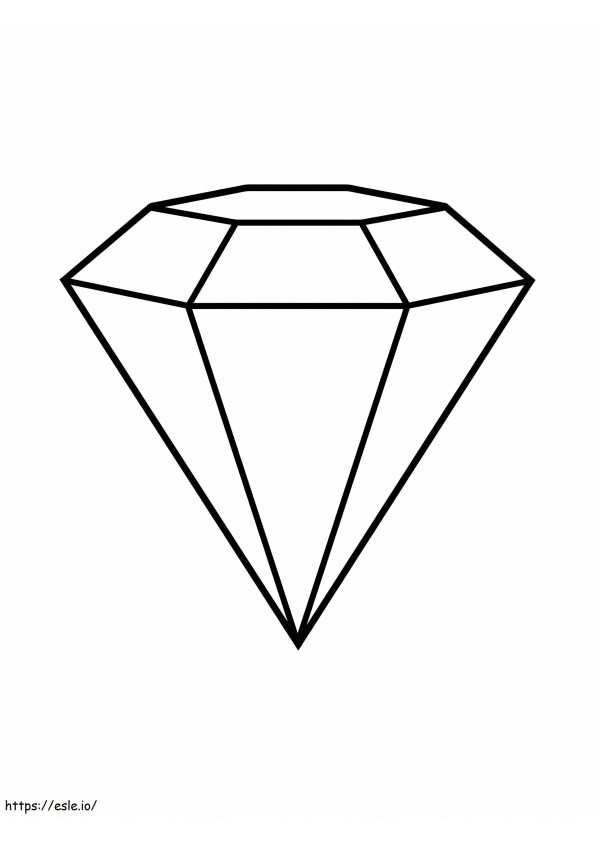 Łatwy diament kolorowanka
