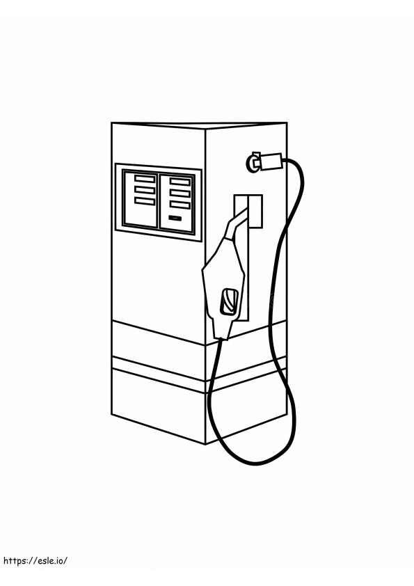 Free Gas Station Printable coloring page