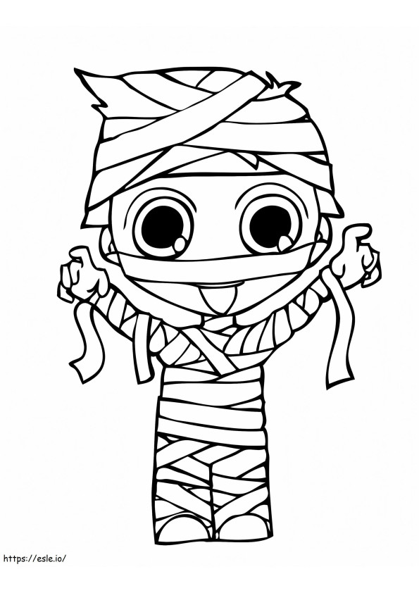 Little Mummy Coloring Page coloring page