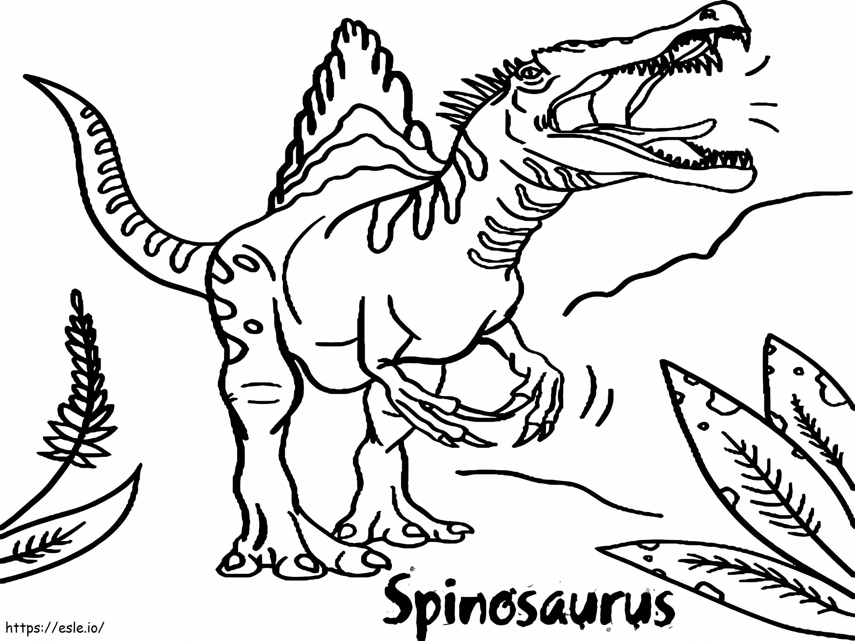 Spinosaurus 6 de colorat