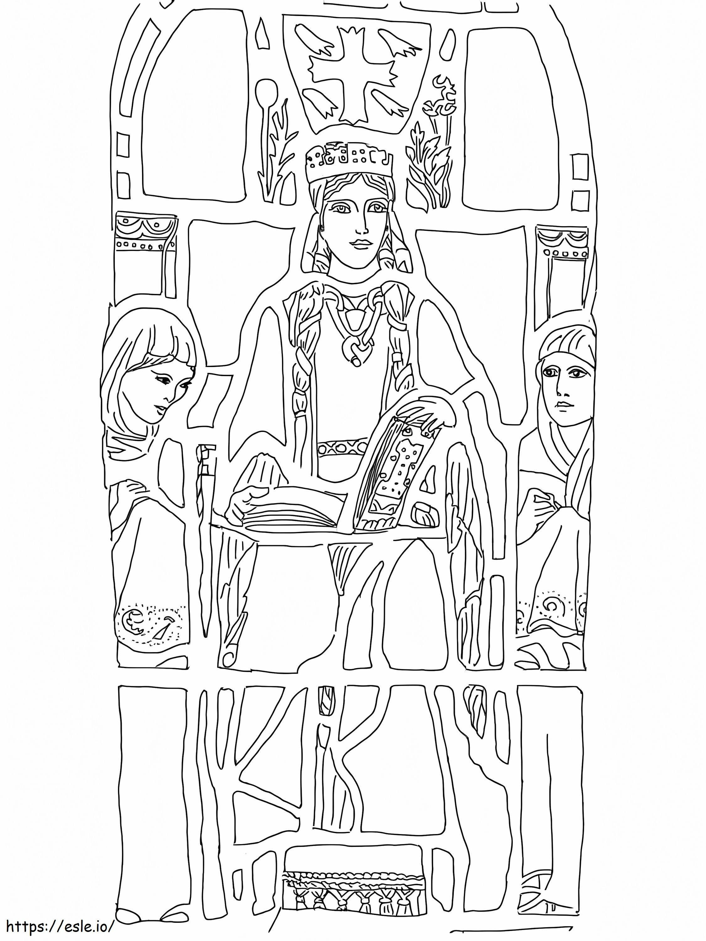 Sfânta Margareta a Scoției de colorat