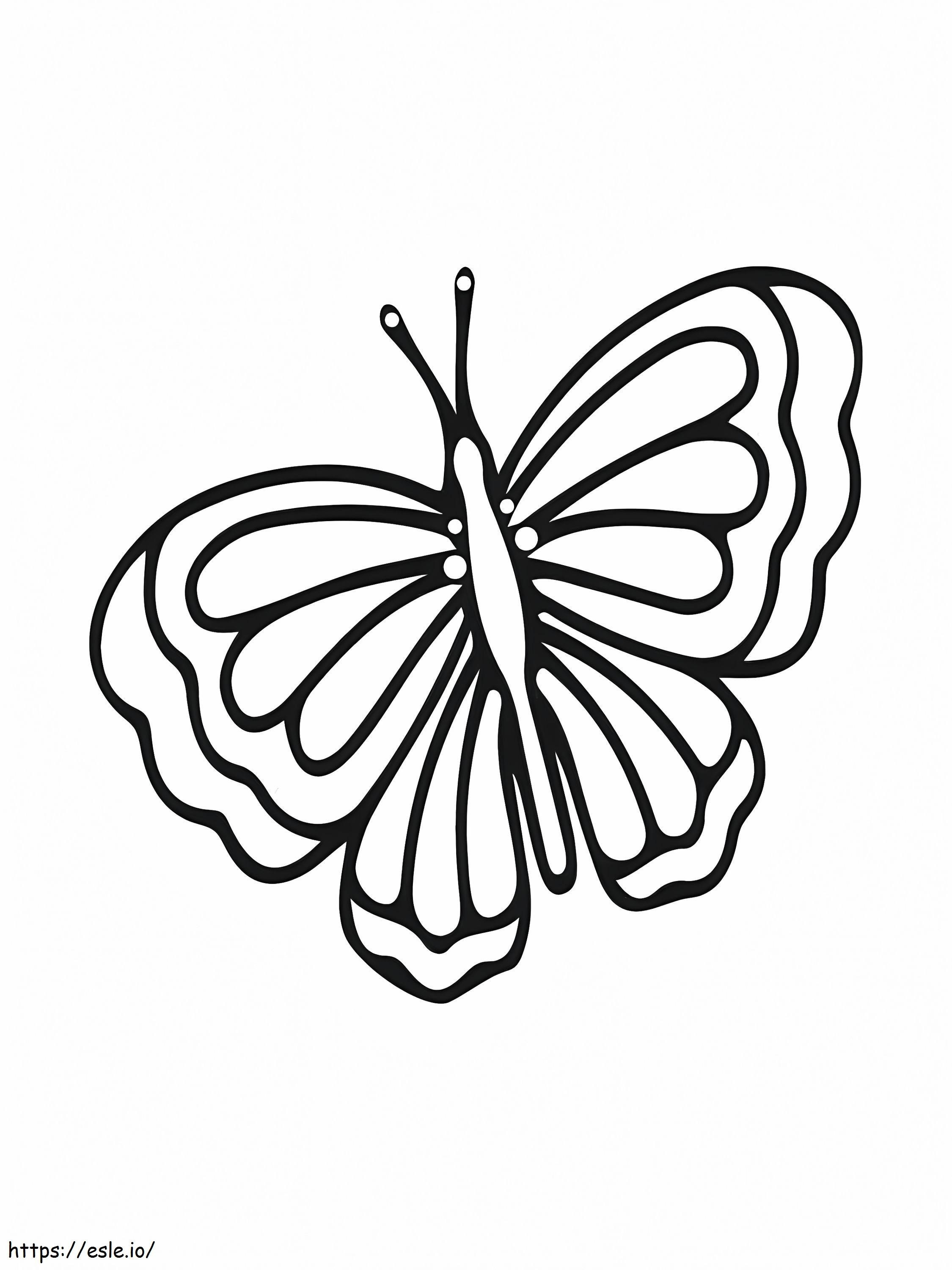 Szép kinézetű pillangó kifestő
