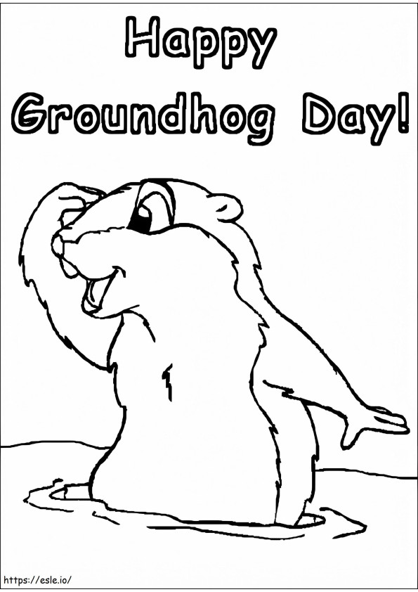 Groundhog Day 7 coloring page