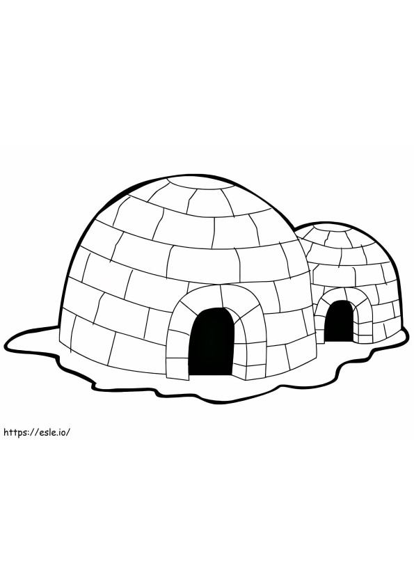 casas iglu para colorir