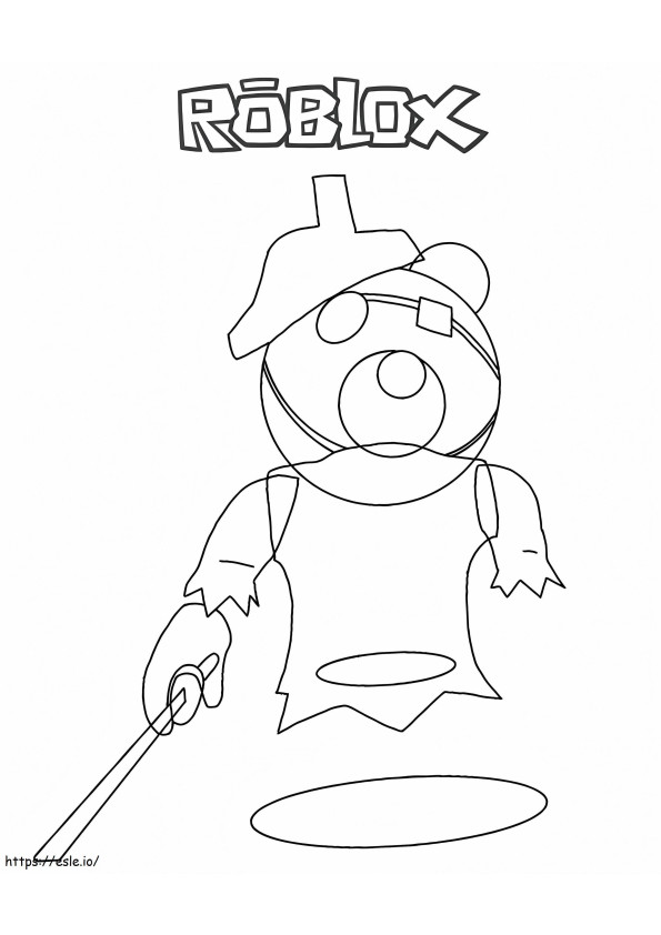 Ghosty Piggy Roblox coloring page
