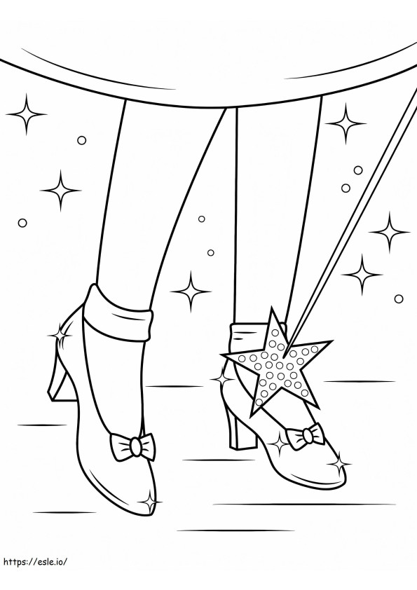 Ruby Shoes coloring page