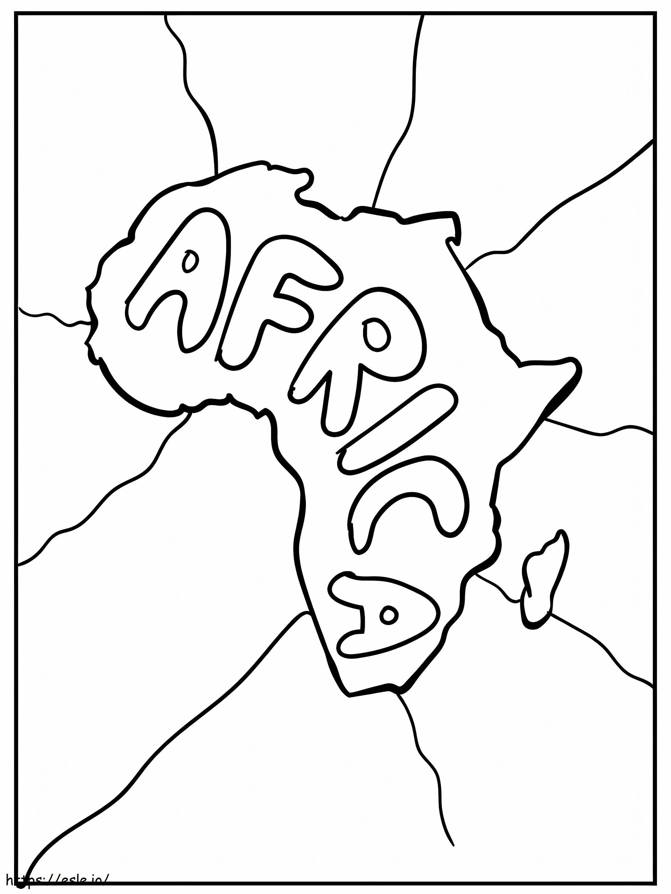 Free Printable Africa coloring page