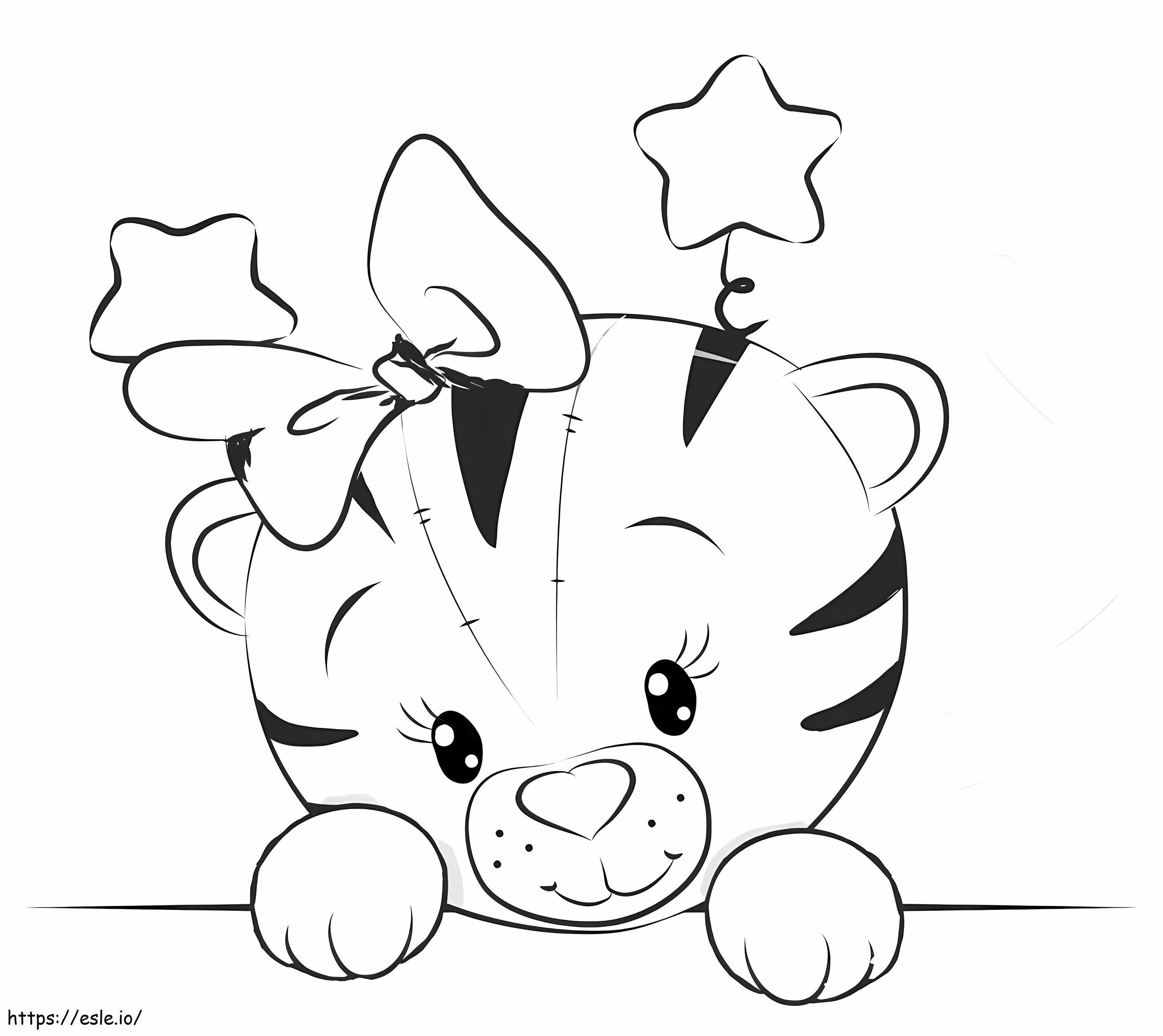  Lovely Cartoon Tigris A4 kifestő