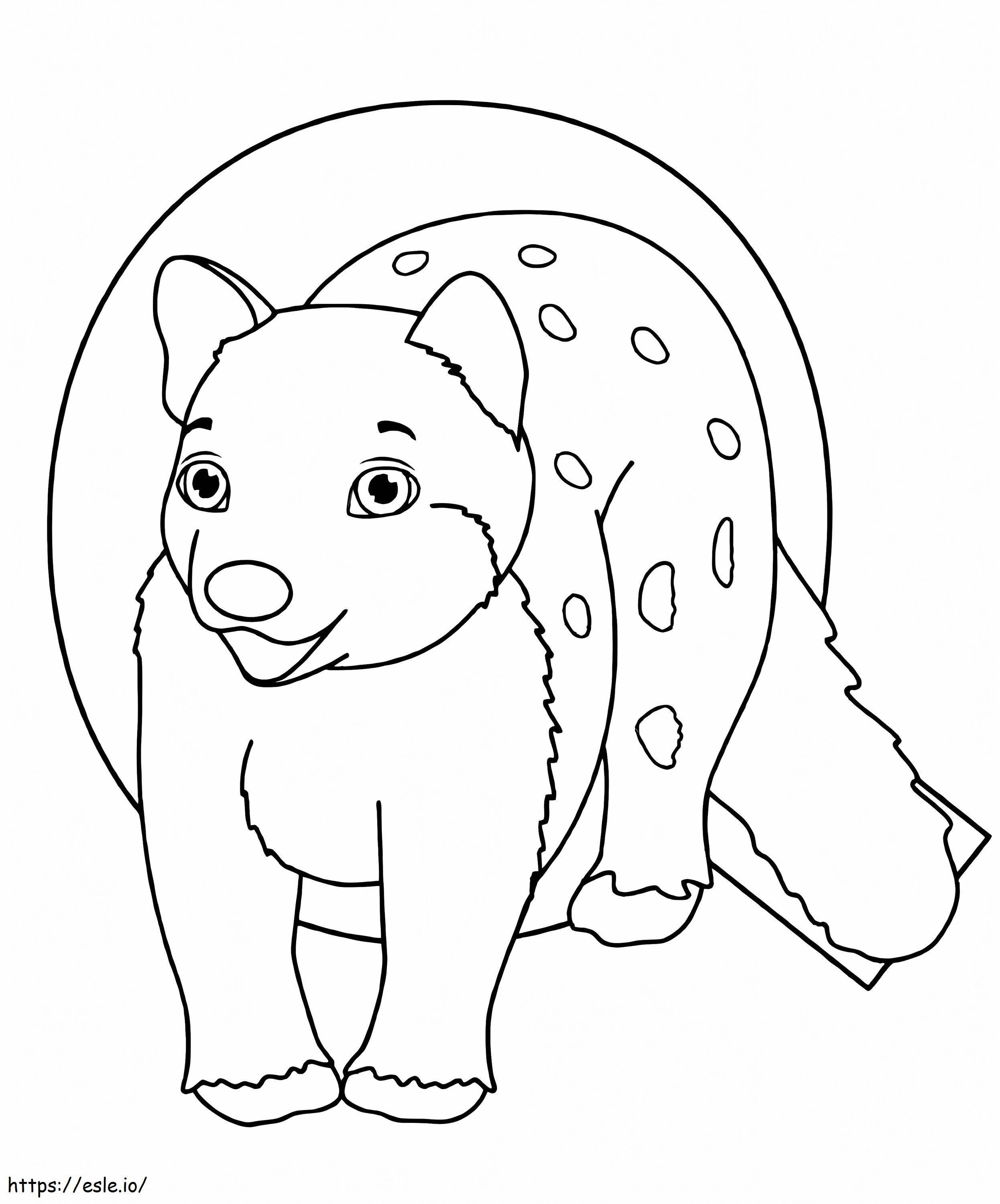 Happy Quoll coloring page