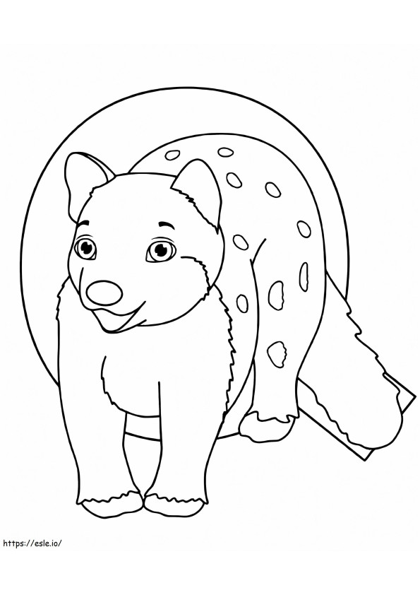 Happy Quoll coloring page