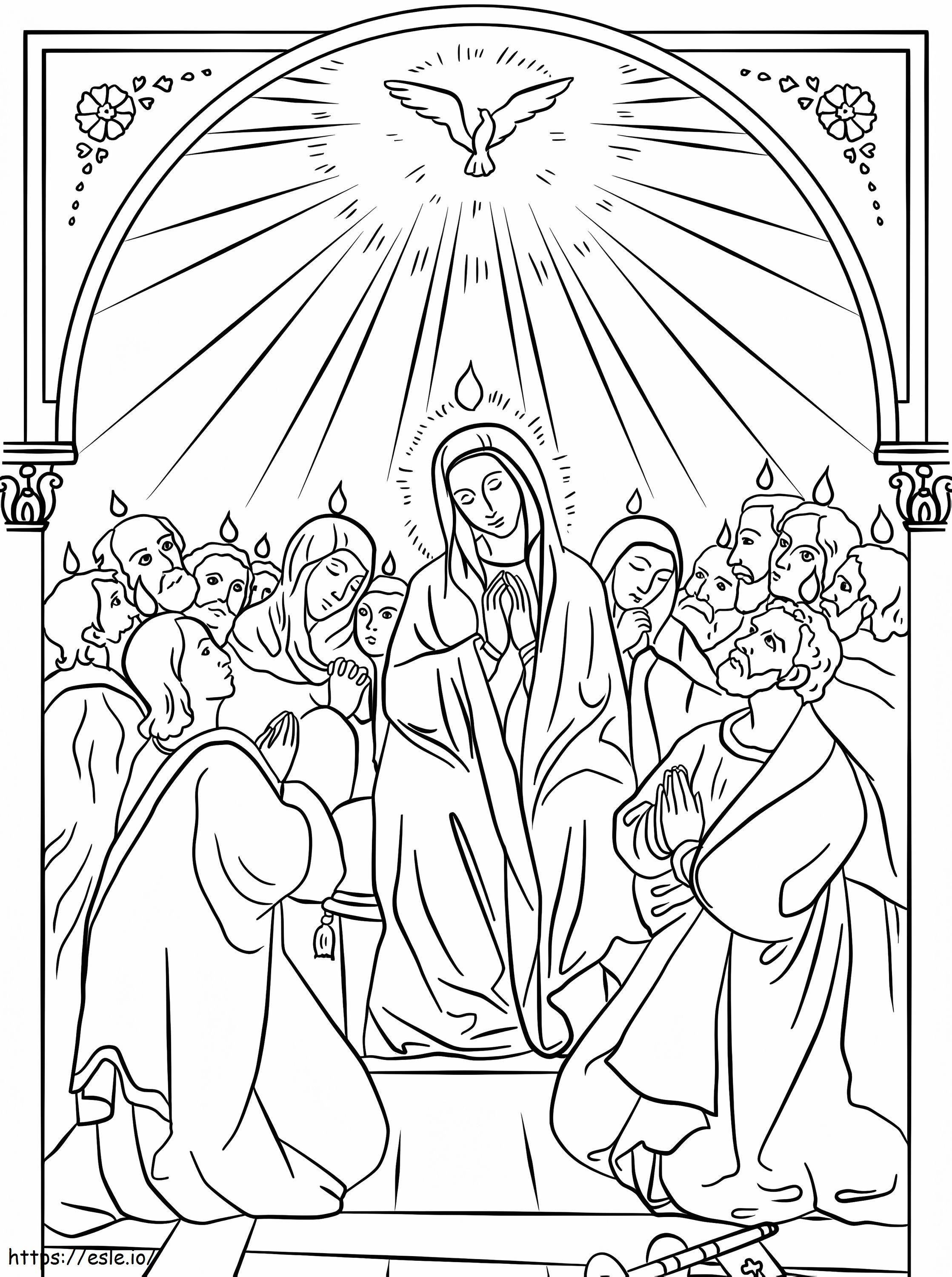 Pentecost Icon coloring page