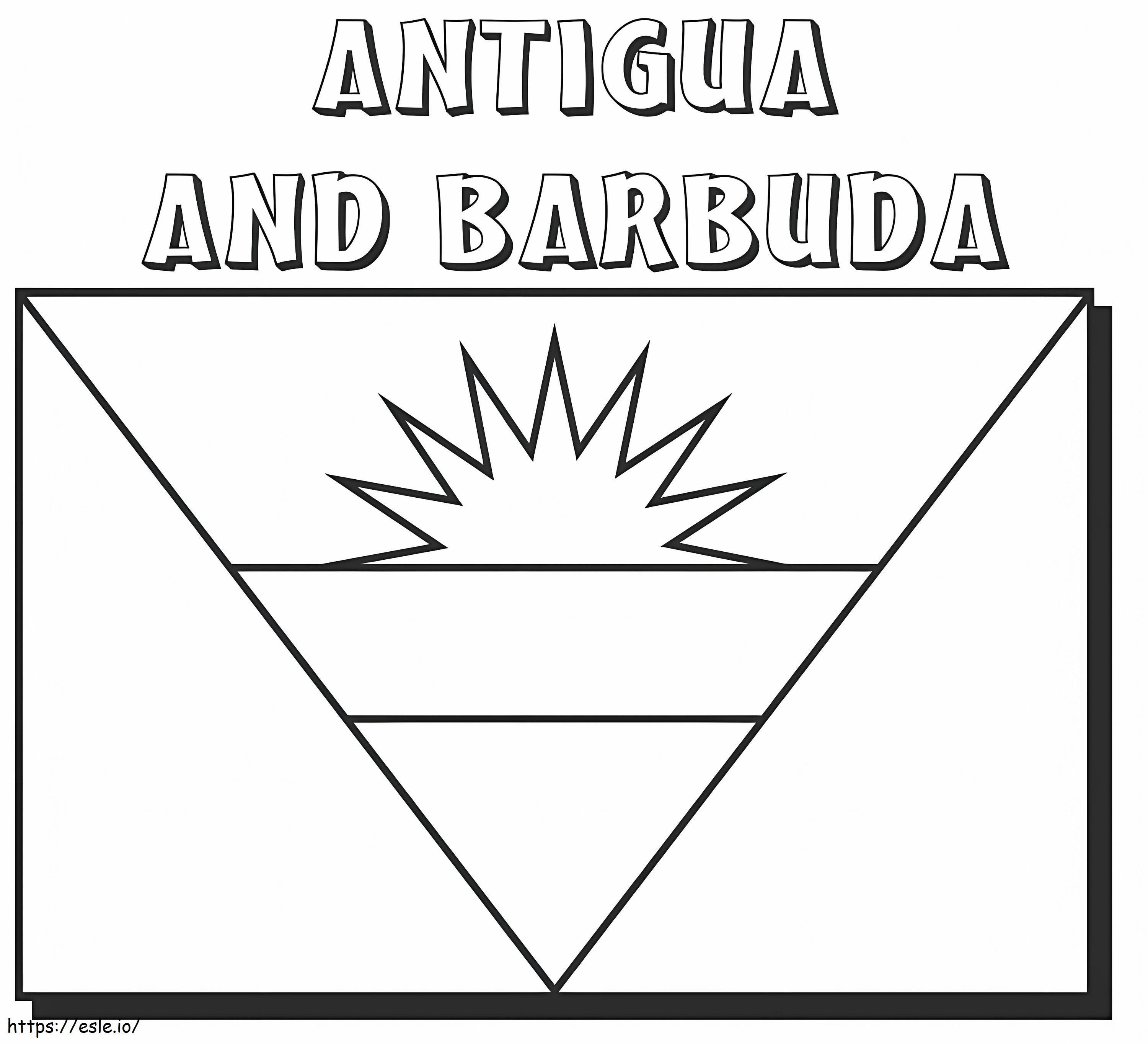 Flaga Antigui i Barbudy kolorowanka