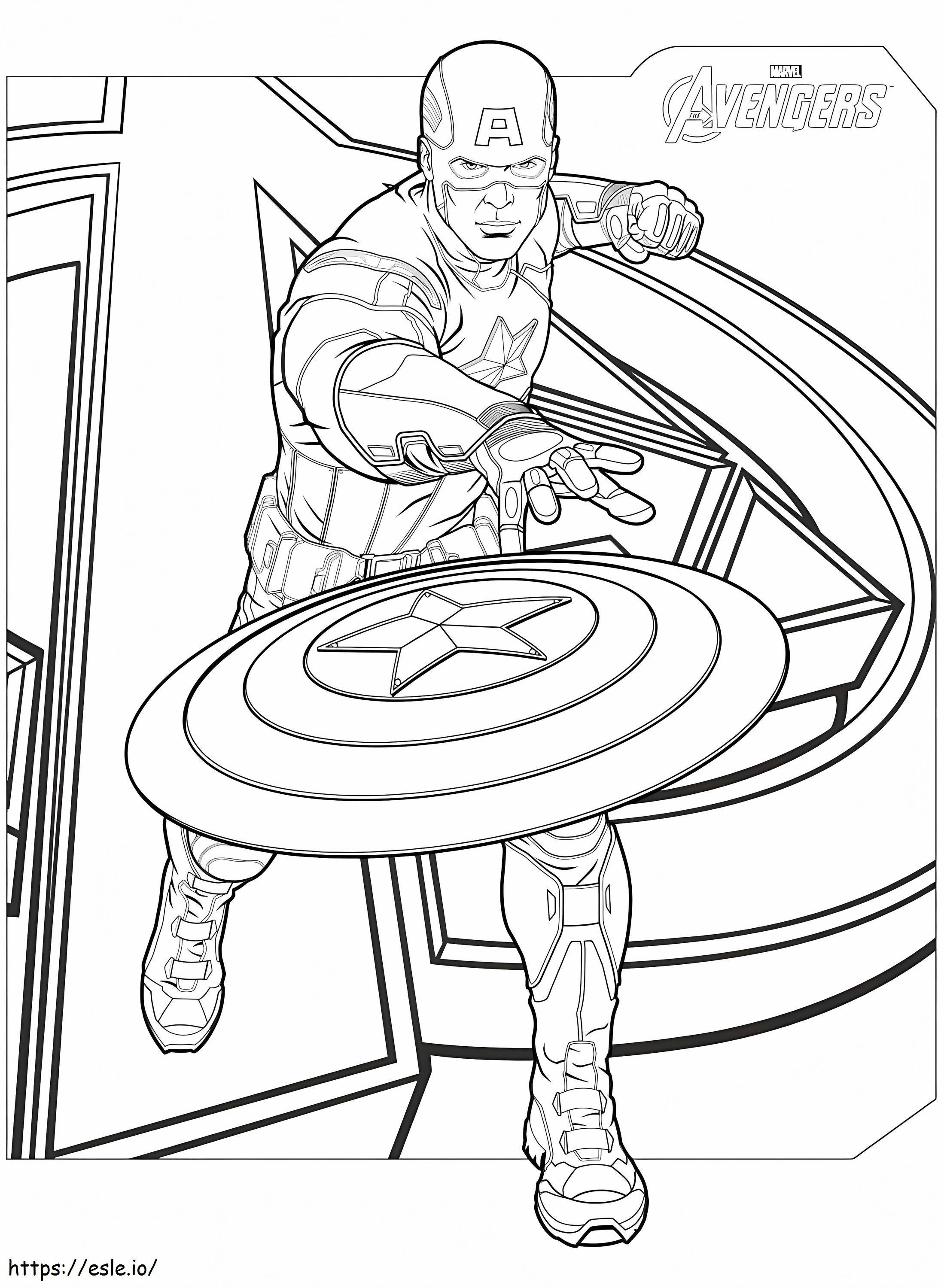 Captain America Avengers coloring page
