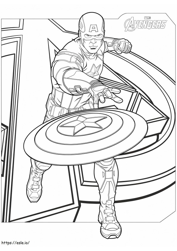 Captain America Avengers coloring page