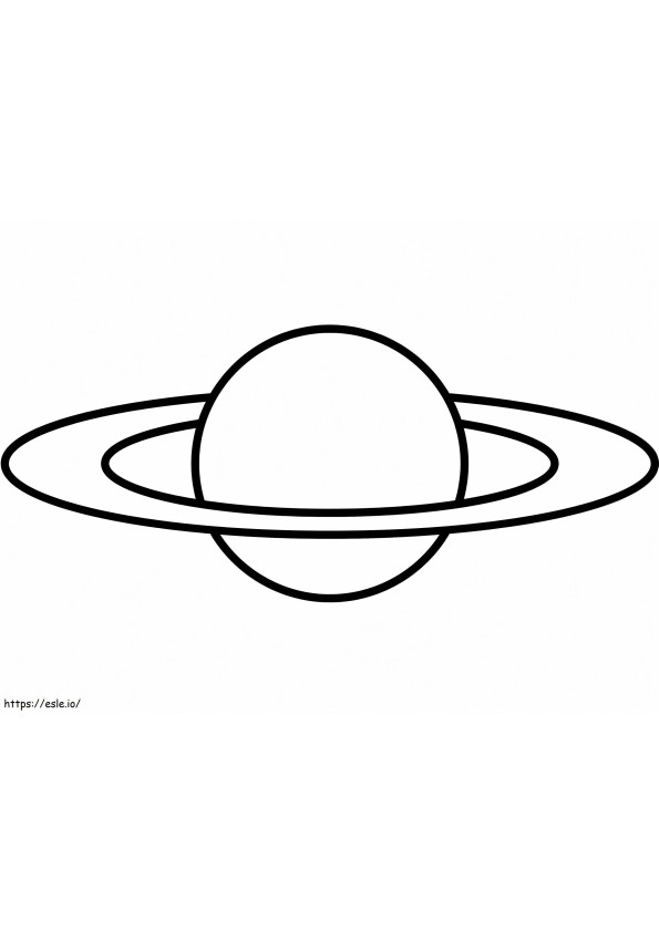 Saturno simple 2 para colorear