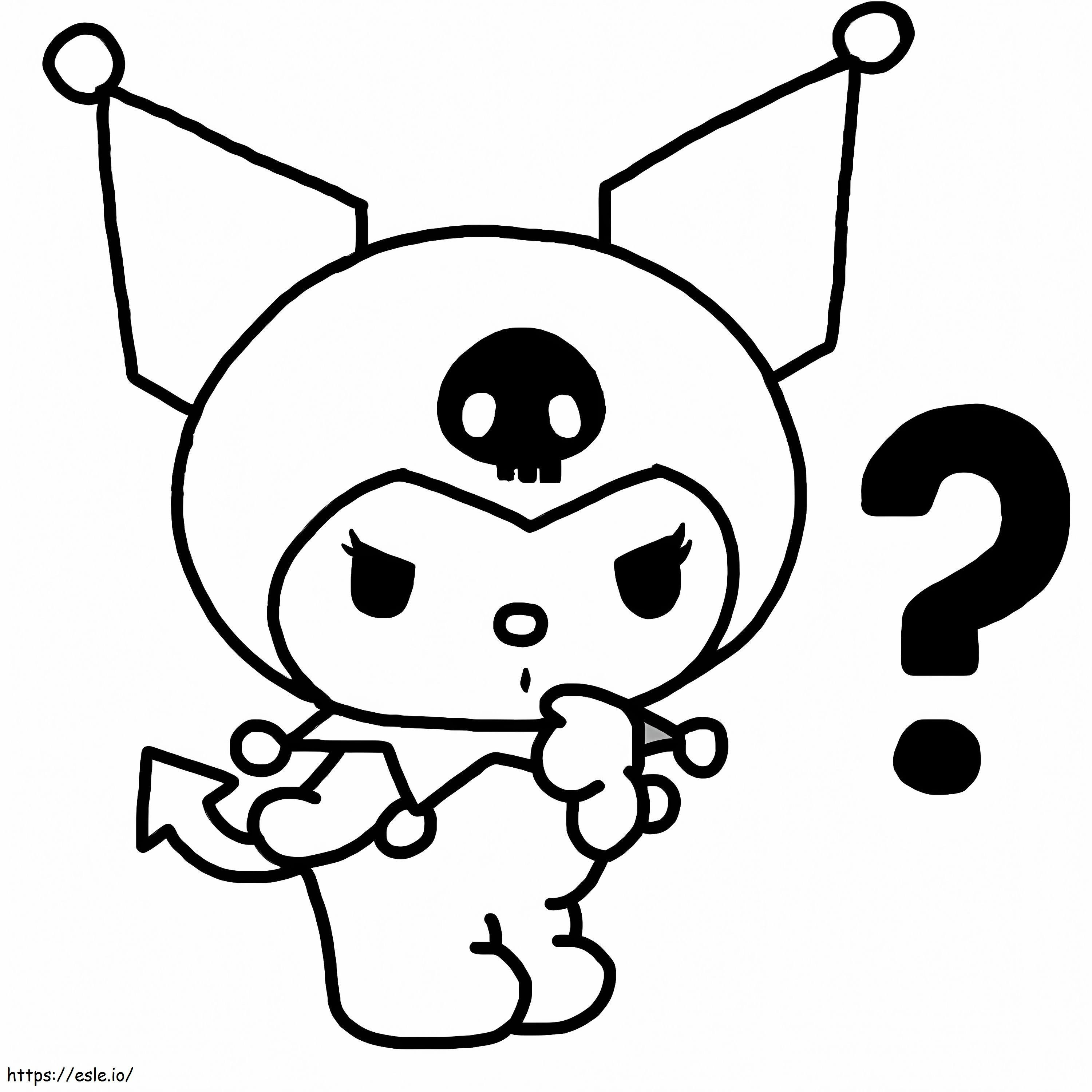 Funny Kuromi coloring page