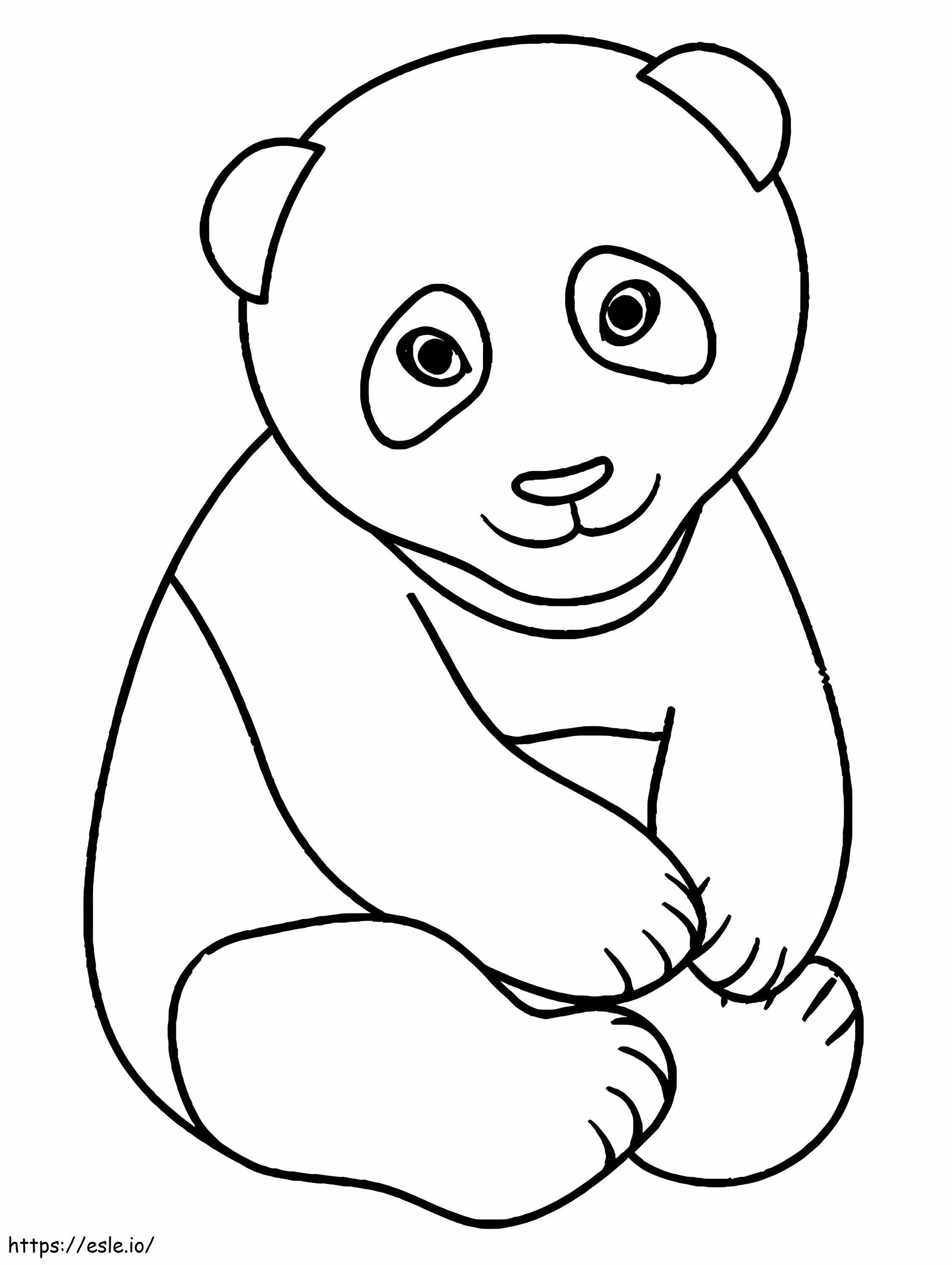 Coloriage Panda mignon à imprimer dessin
