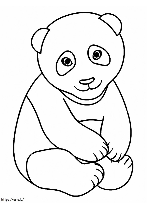 Coloriage Panda mignon à imprimer dessin