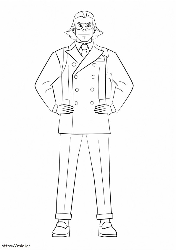 Bobby Fulbright From Ace Attorney coloring page