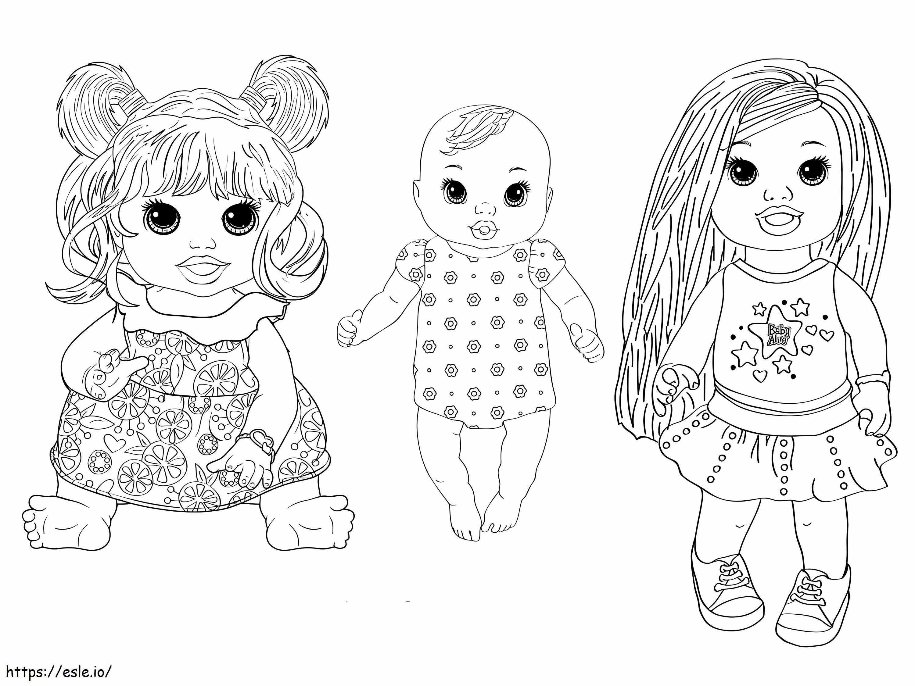 Baby Alive Dolls coloring page