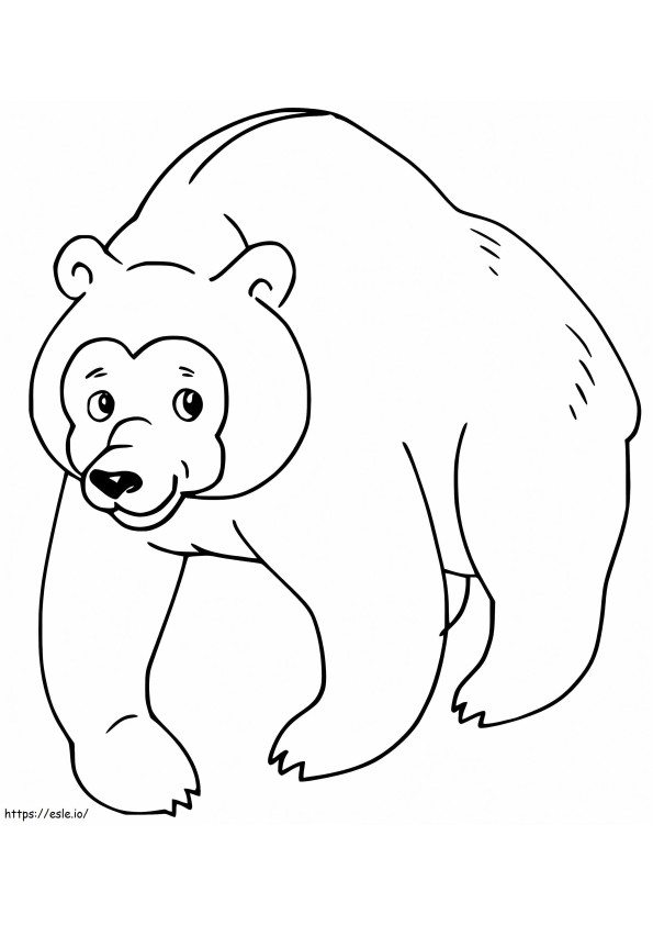 Ruskea karhu 14 värityskuva