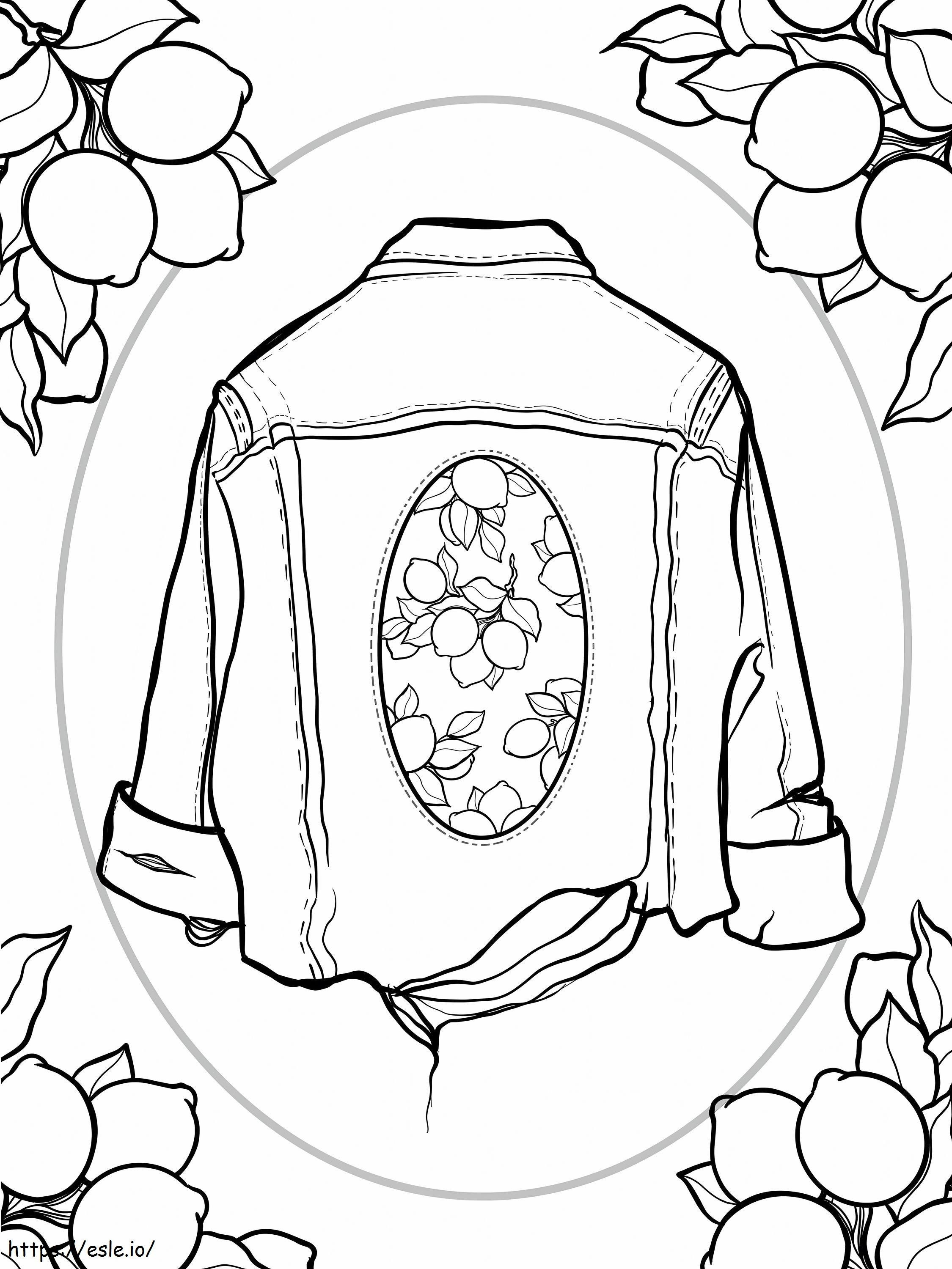 Jacket With Lemon Scaled coloring page