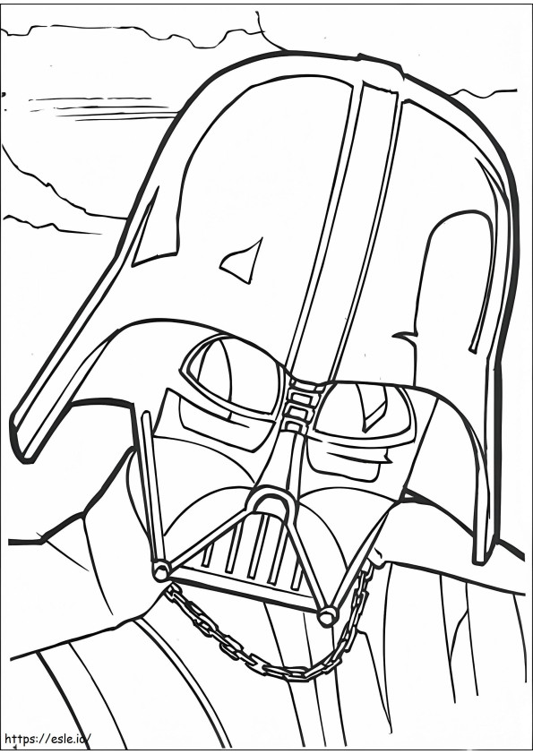Dark Vador Star Wars coloring page