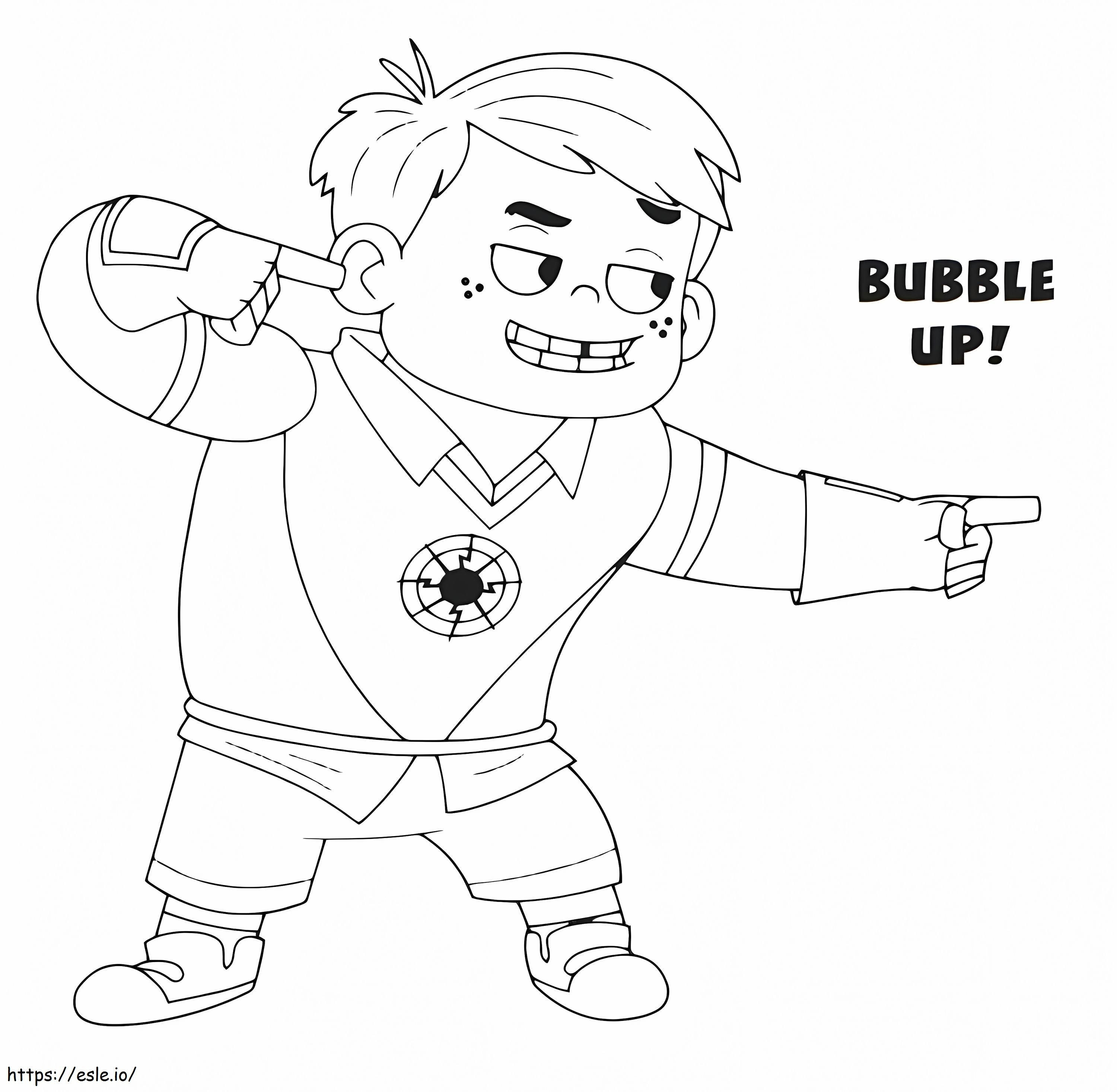Coloriage Benny Bubbles de Hero Elementary à imprimer dessin