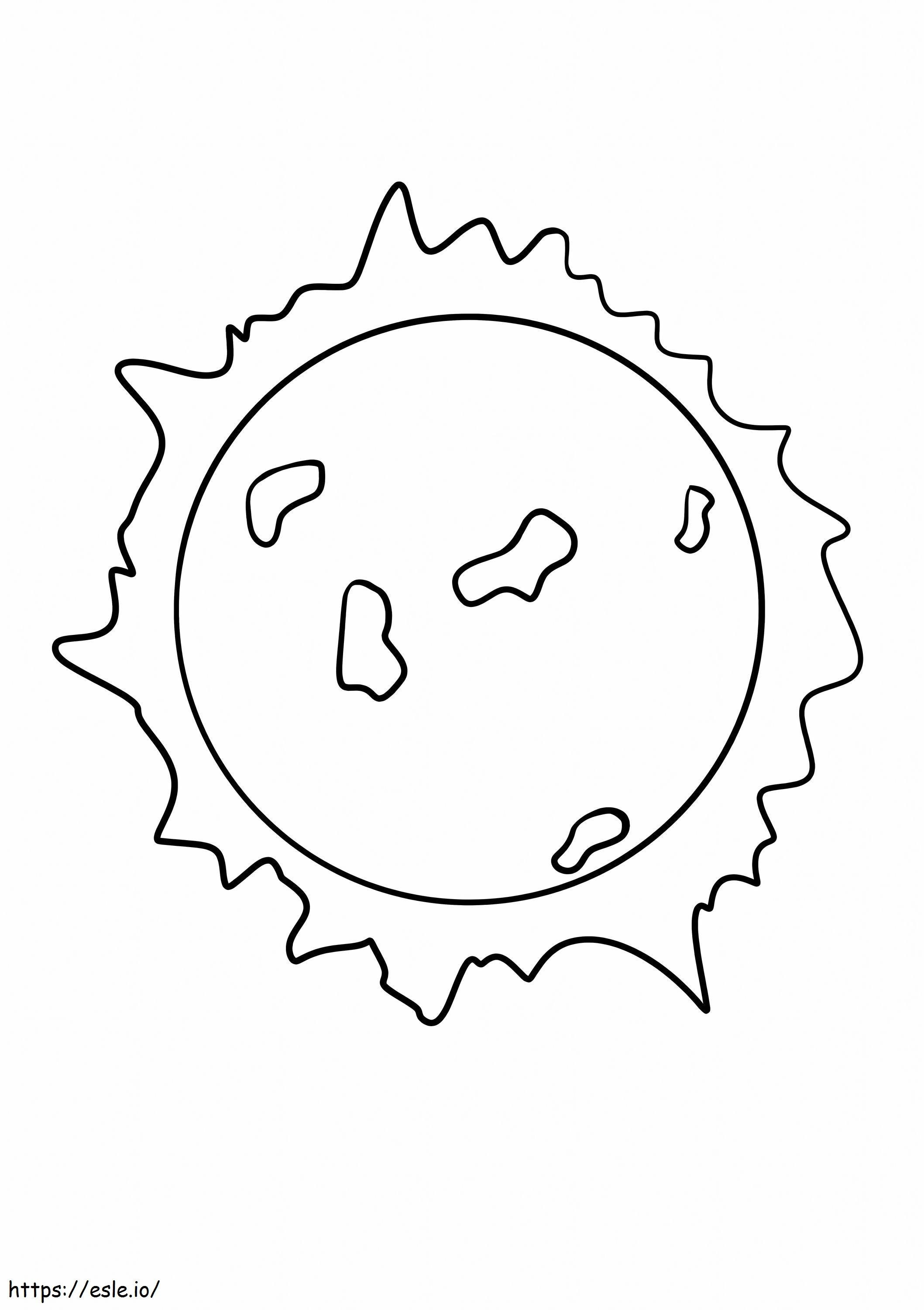 Grundlegende Sonne ausmalbilder