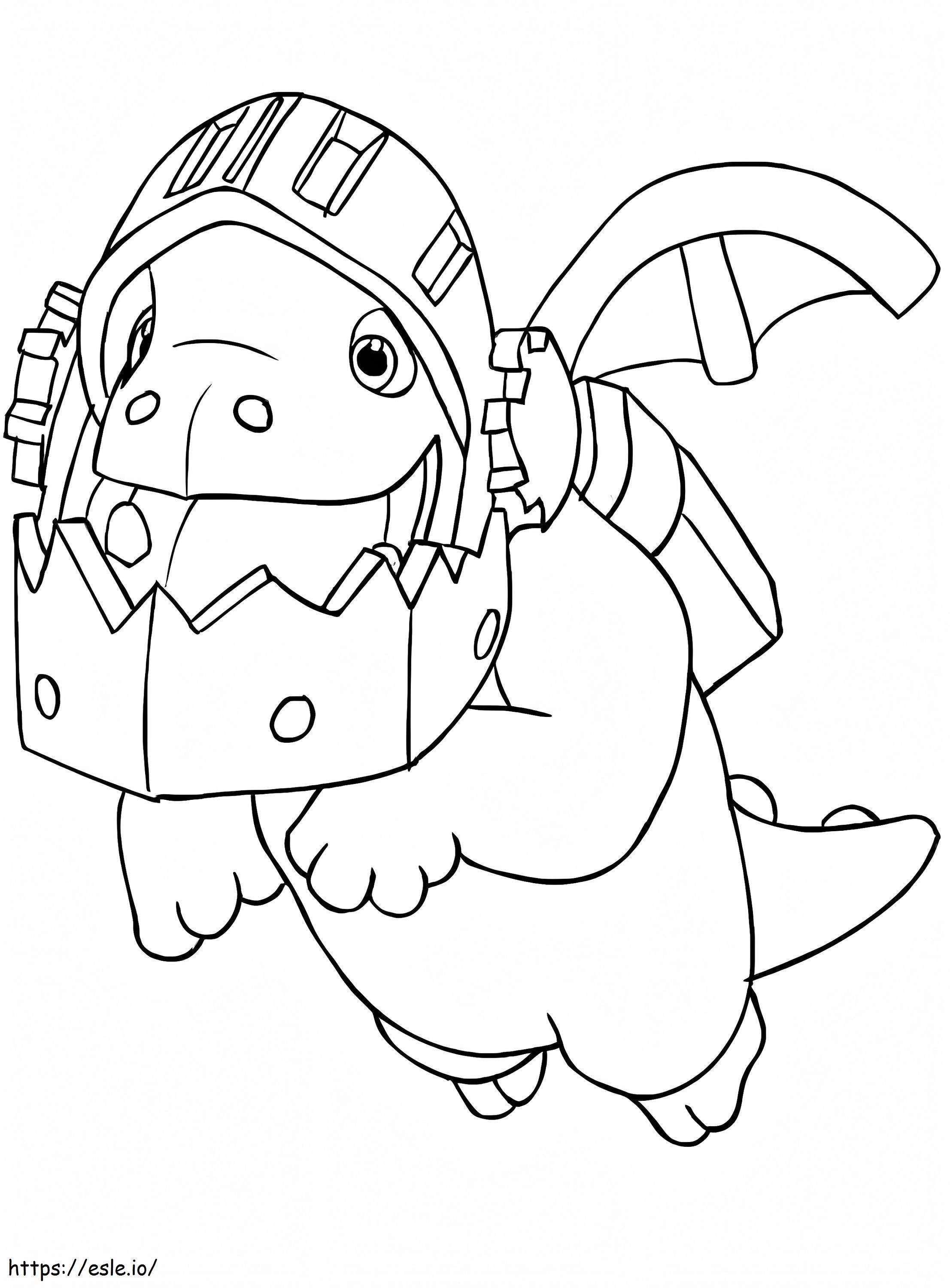 Dragon With Helmet Clash Royal coloring page
