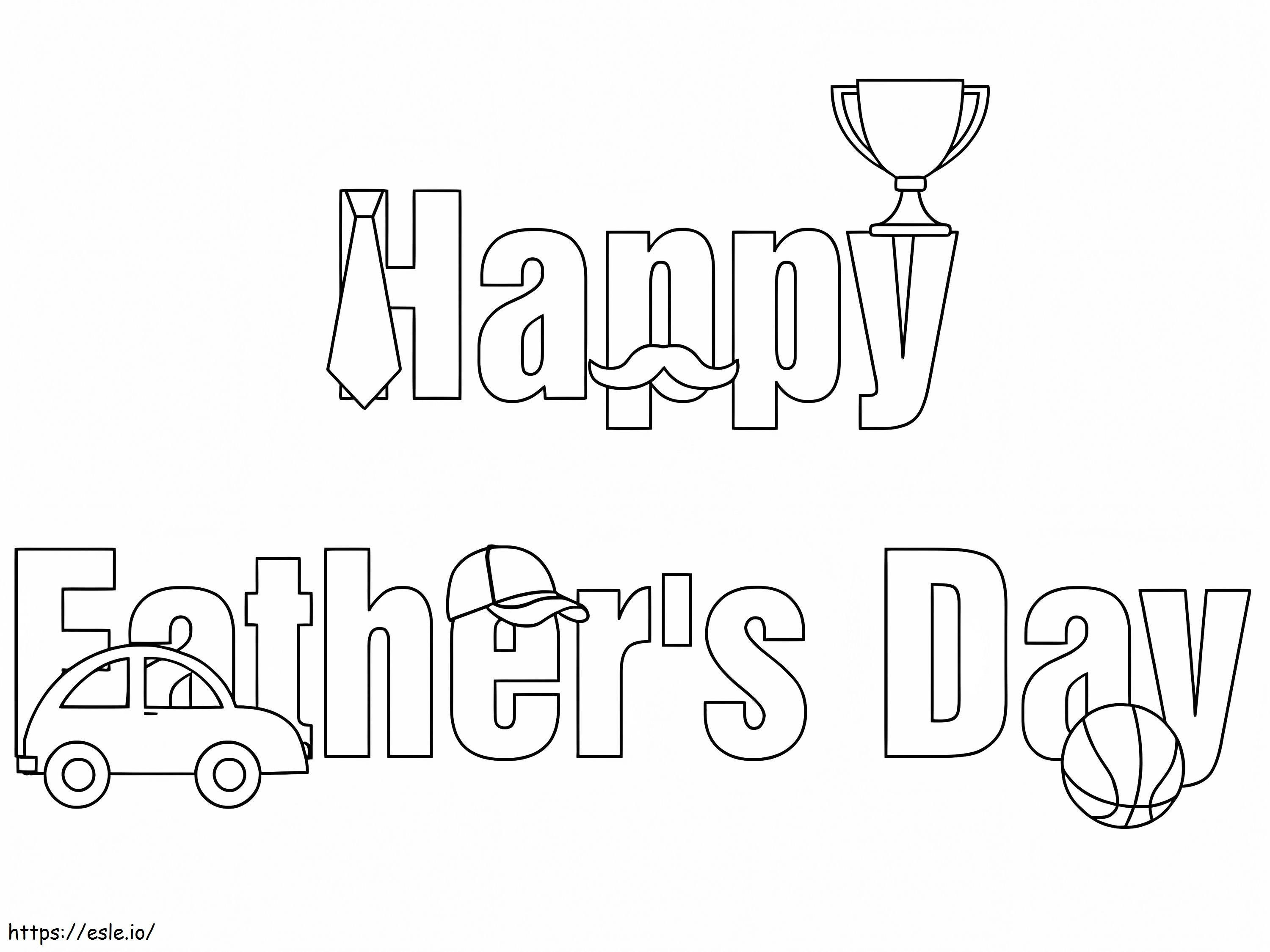 Fathers Day To Color coloring page