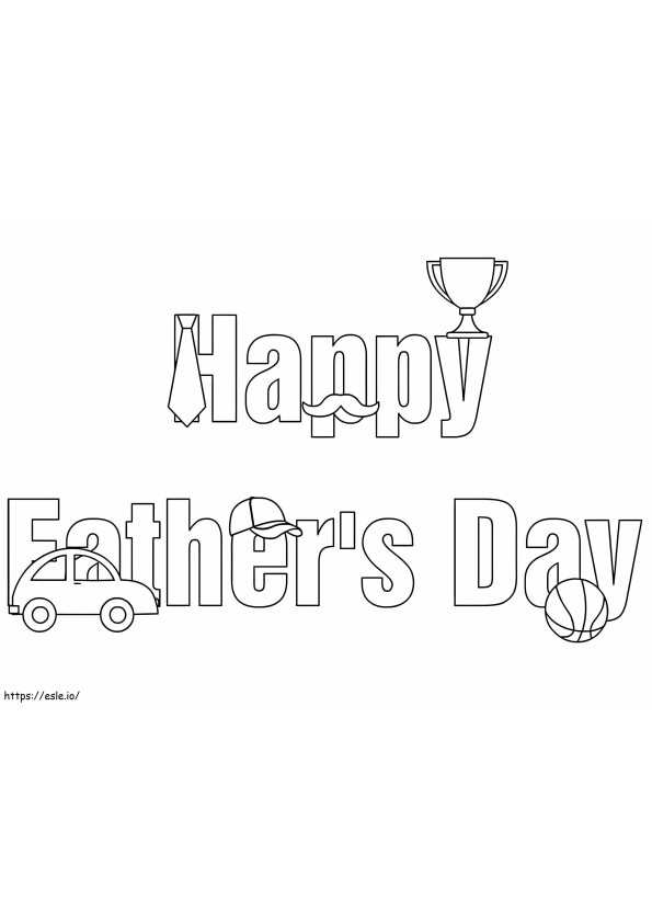 Fathers Day To Color coloring page