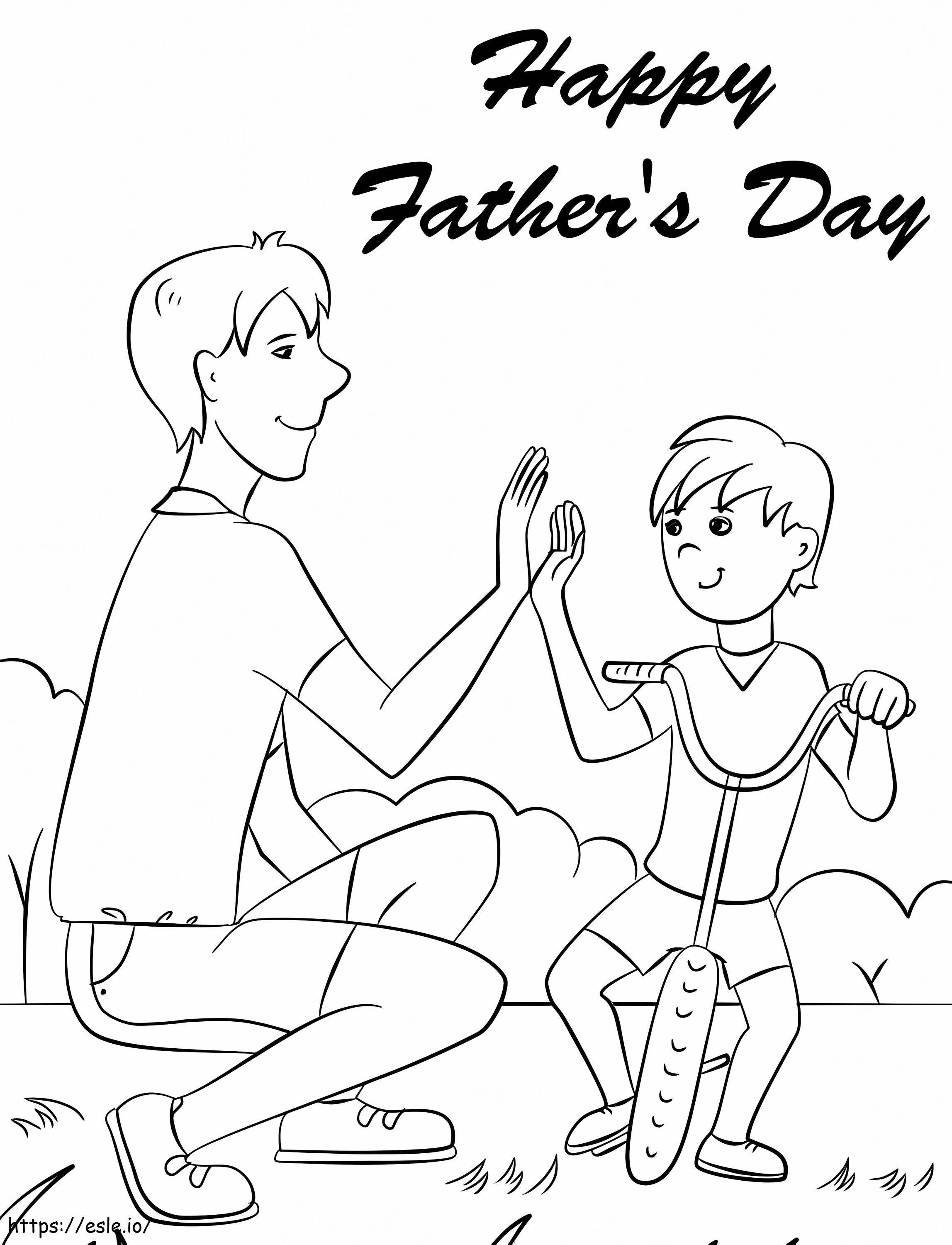 Yazdırmak için Mutlu Babalar Günü boyama