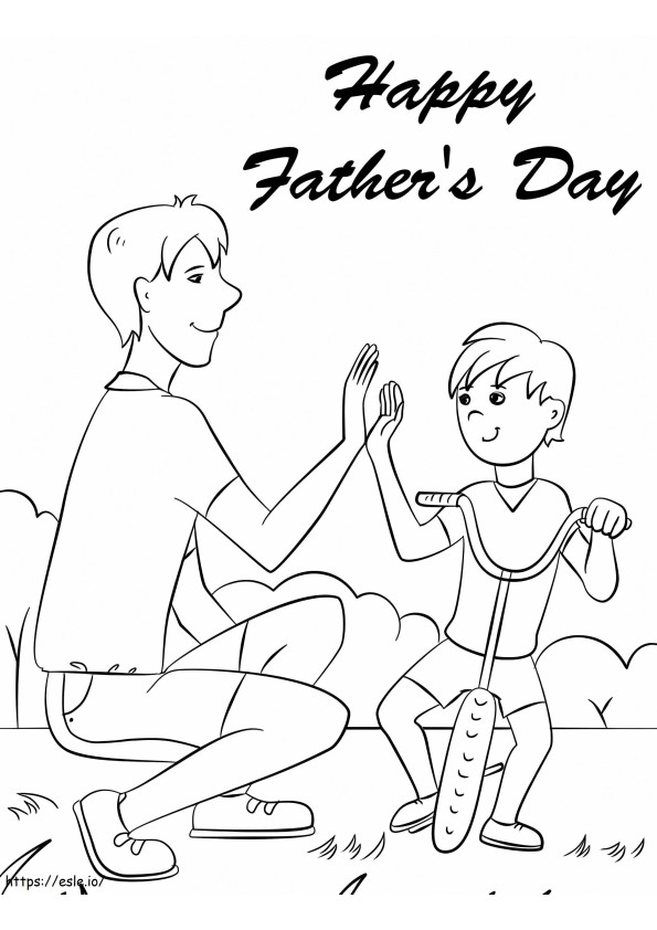 Yazdırmak için Mutlu Babalar Günü boyama