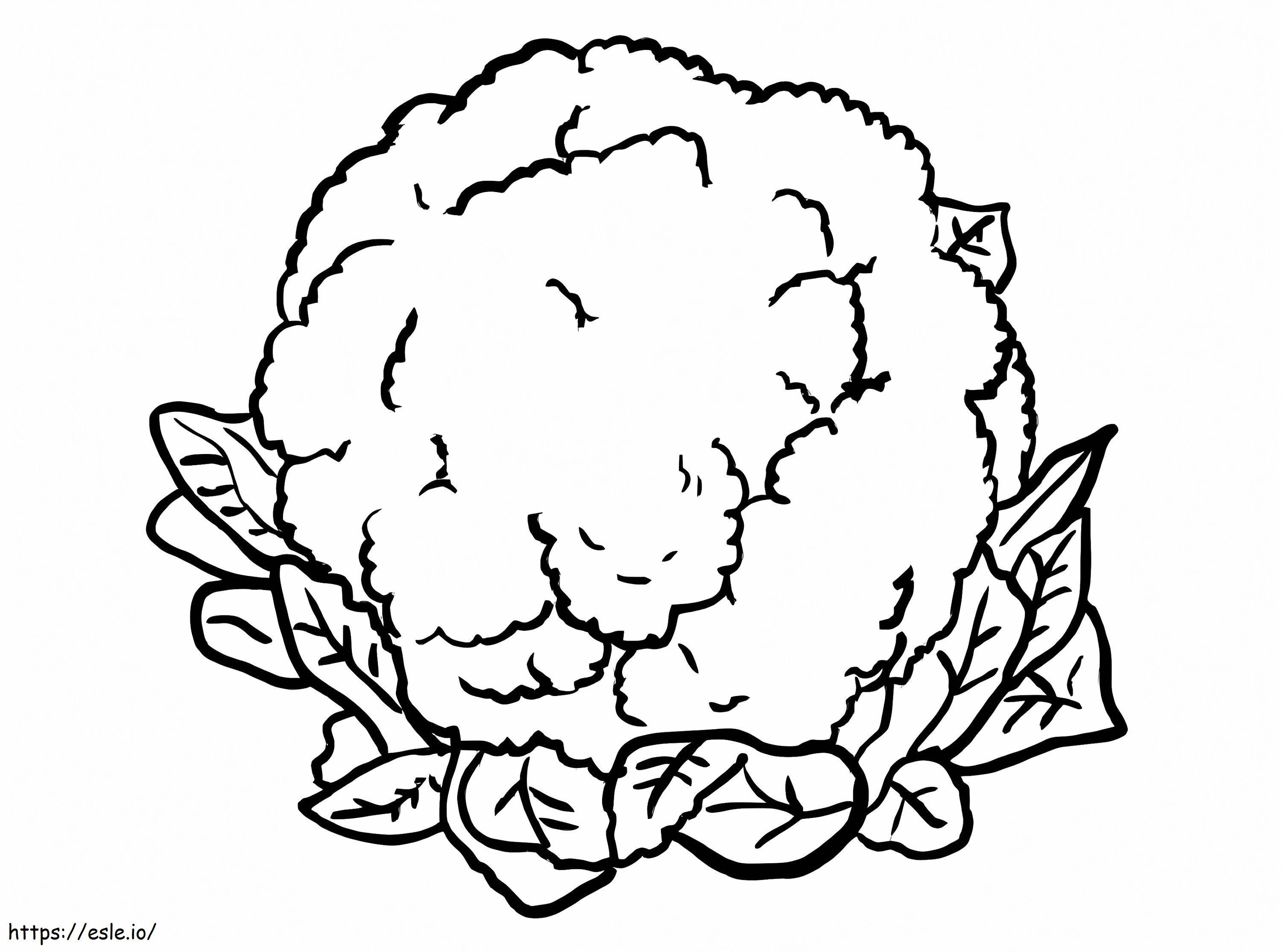 Coloriage Chou-fleur à colorier à imprimer dessin