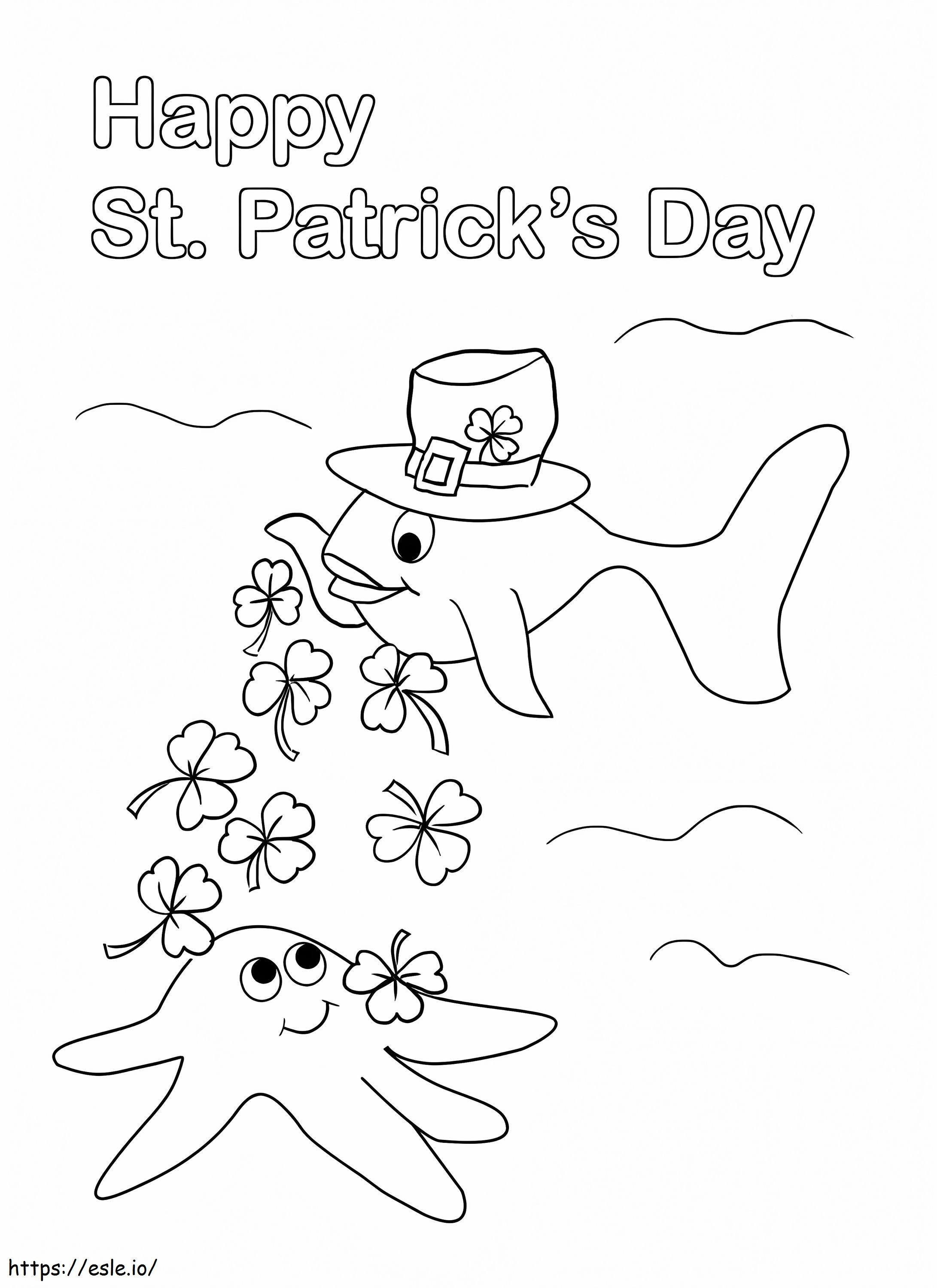 Fijne St. Patrick's Day om in te kleuren kleurplaat kleurplaat