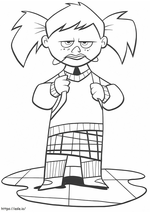Darla Is Angry A4 coloring page