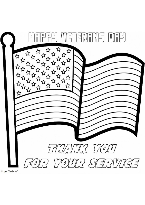 Thanks For Your Service coloring page