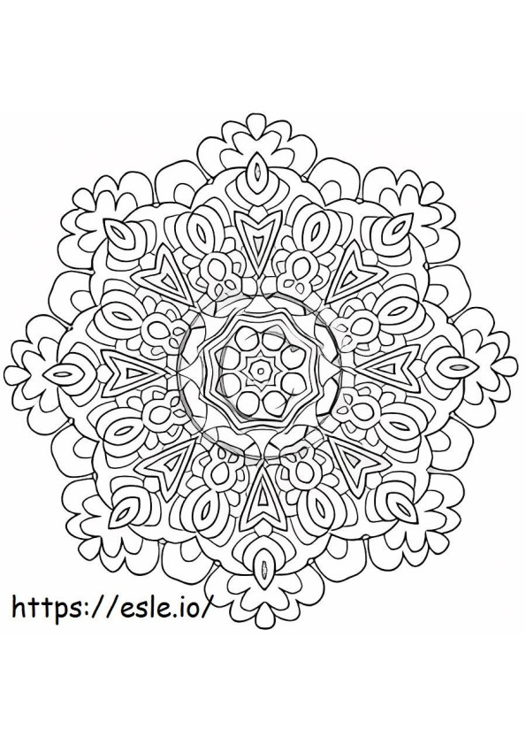 Snowflake Zentangle coloring page