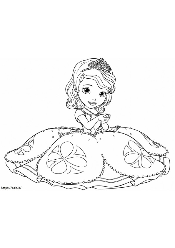 Adorable Princess Sofia 1 coloring page