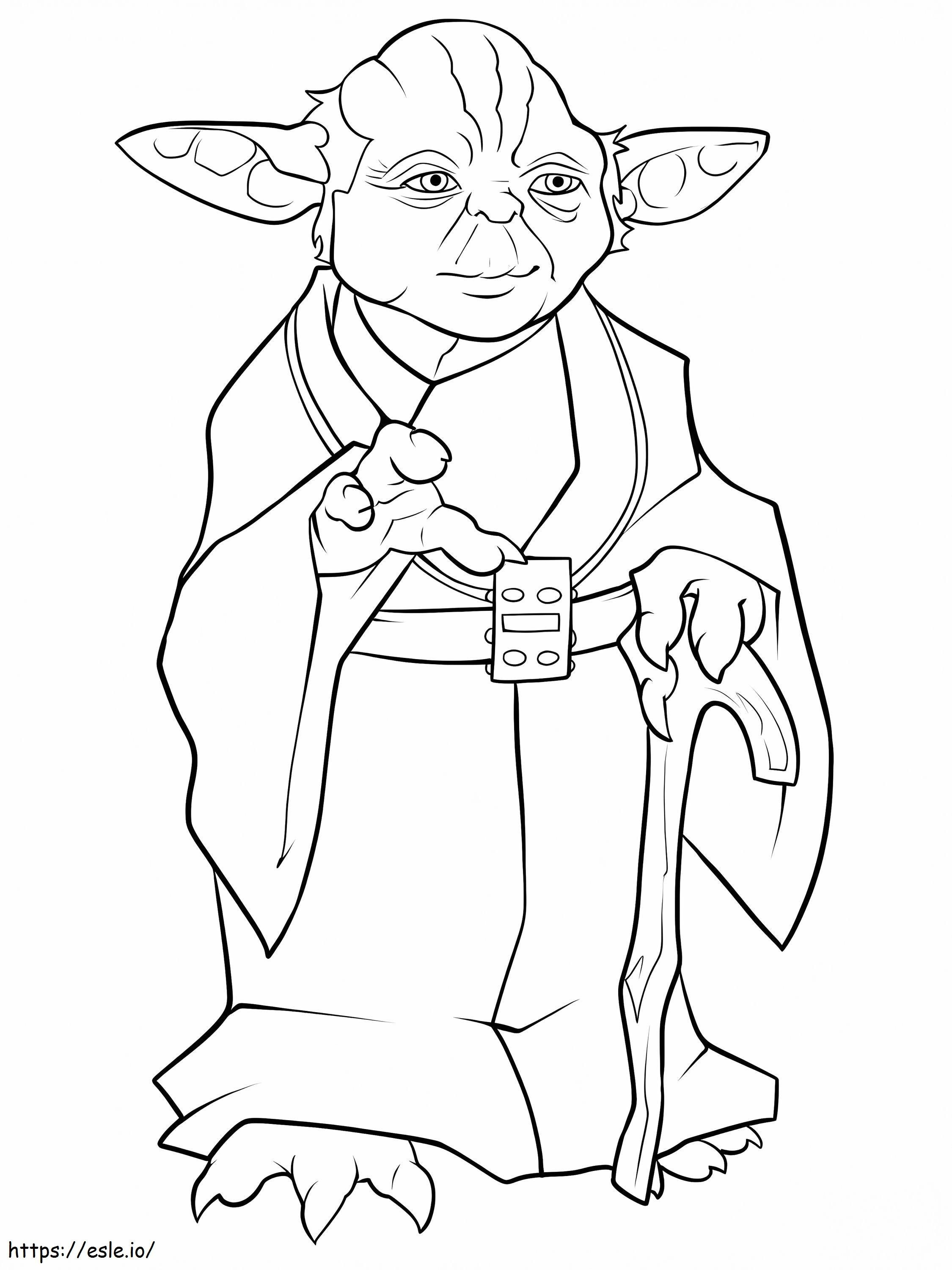 Yoda de Star Wars kleurplaat kleurplaat