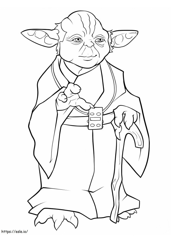 Yoda de Star Wars kleurplaat