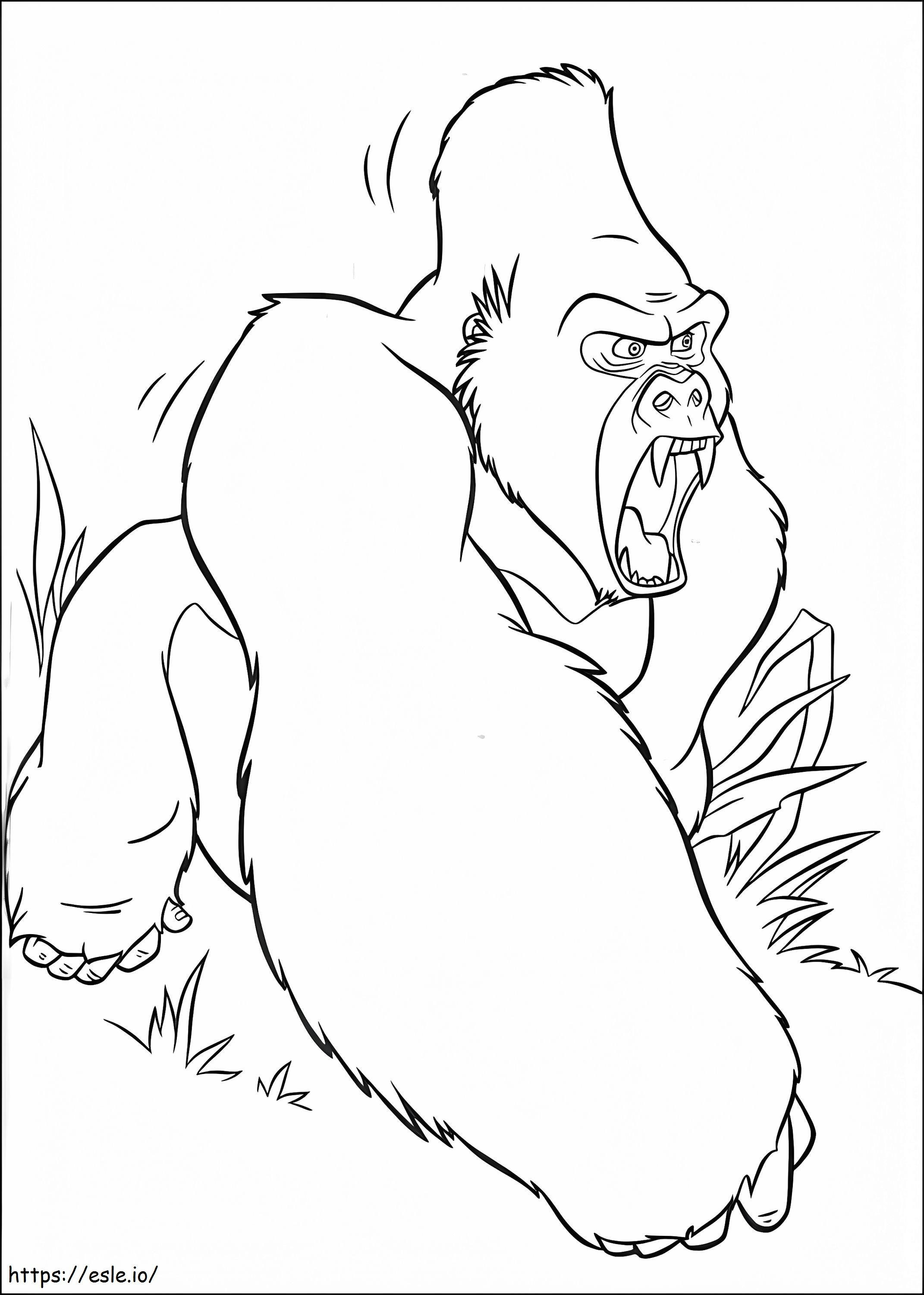 Angry Kerchak coloring page