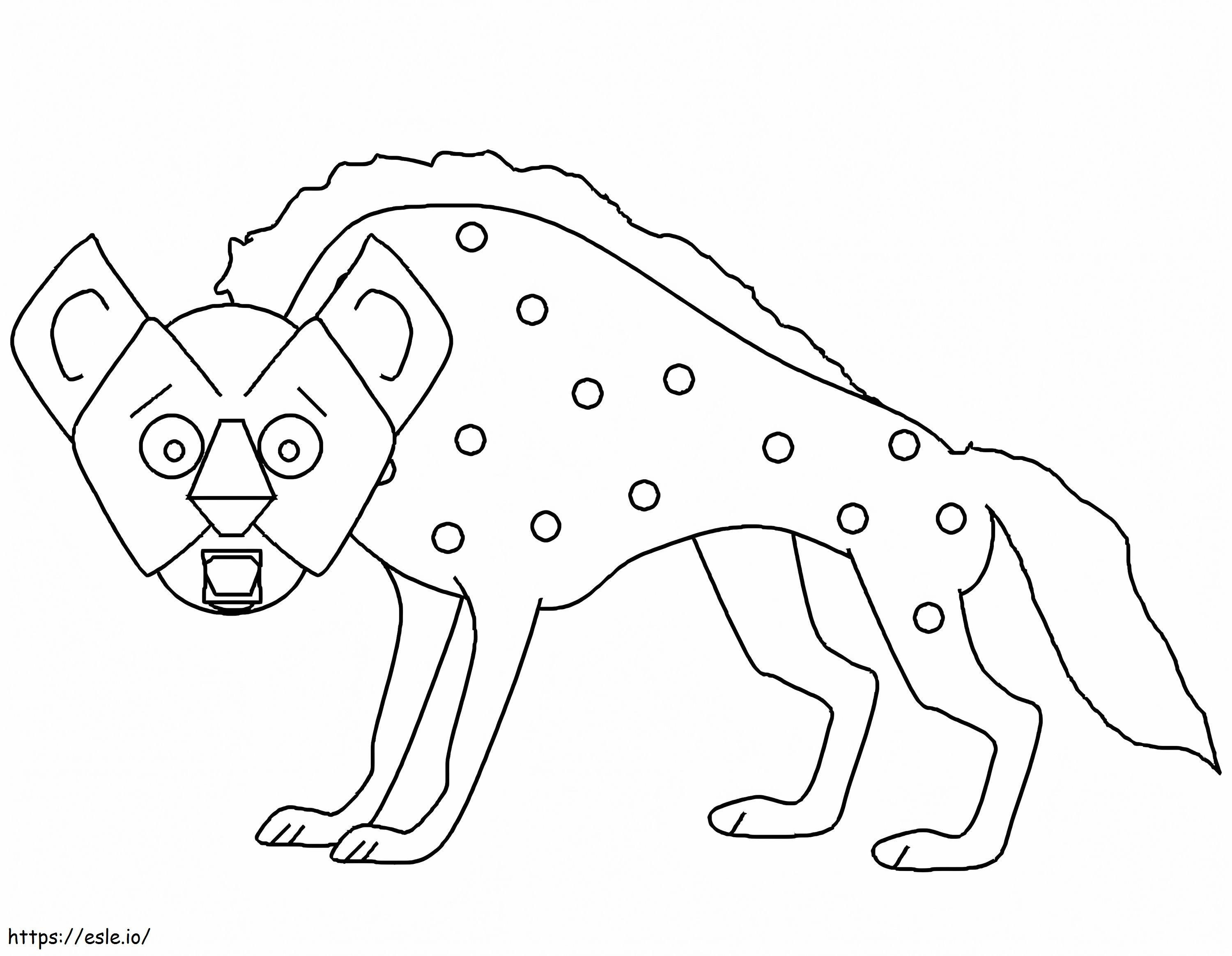 hiena livre para colorir