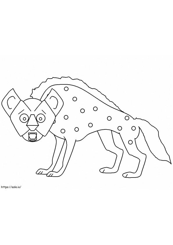 Coloriage Hyène libre à imprimer dessin