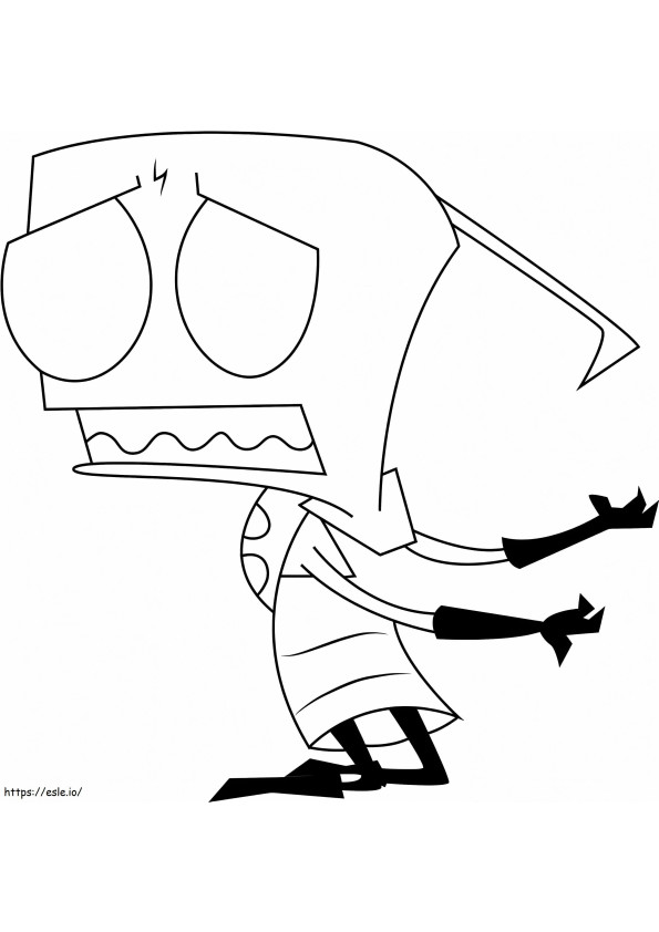Zim From Invader Zim coloring page