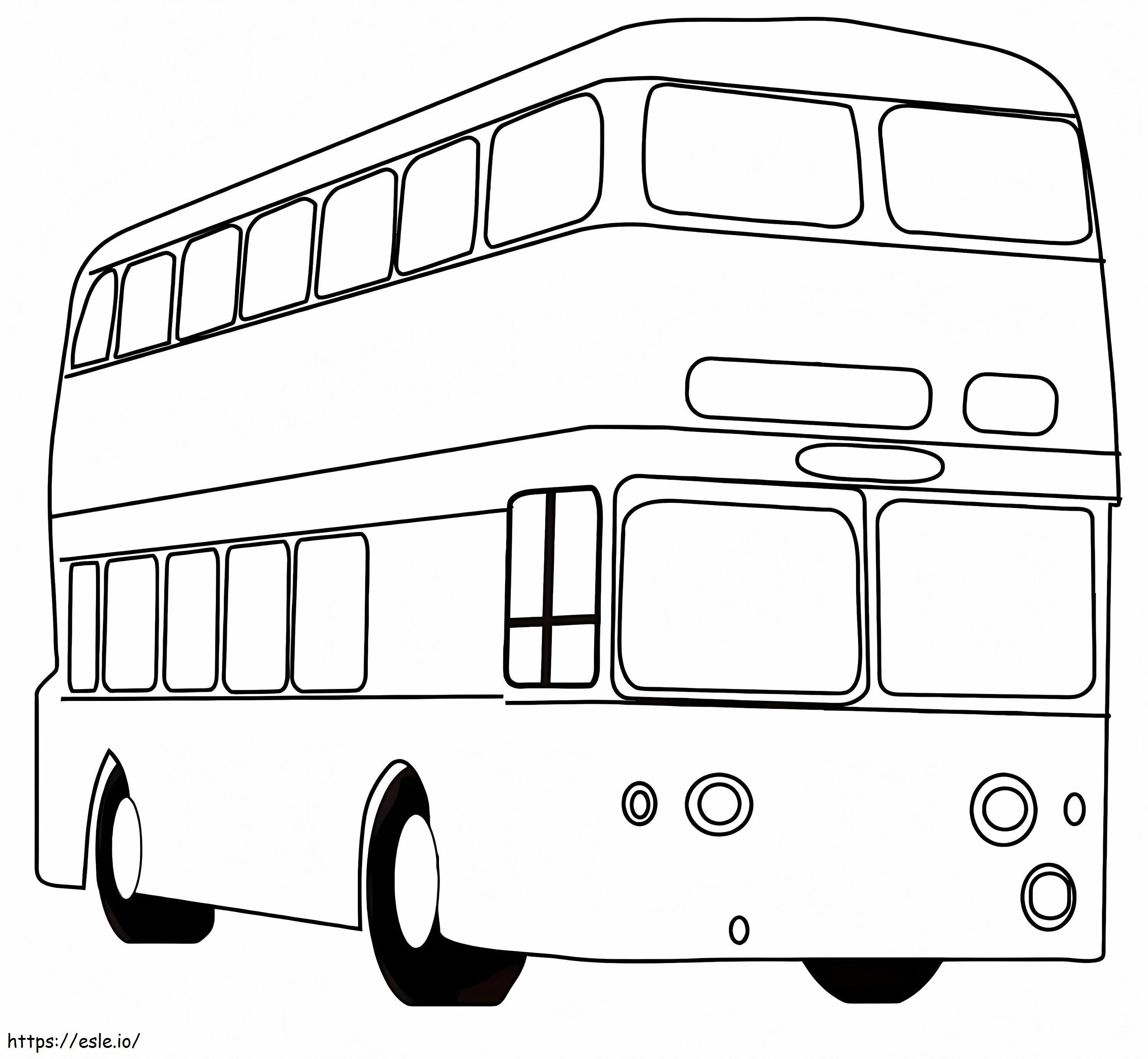 Red London Bus coloring page