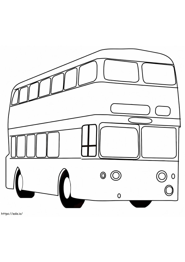 Punainen Lontoon bussi värityskuva